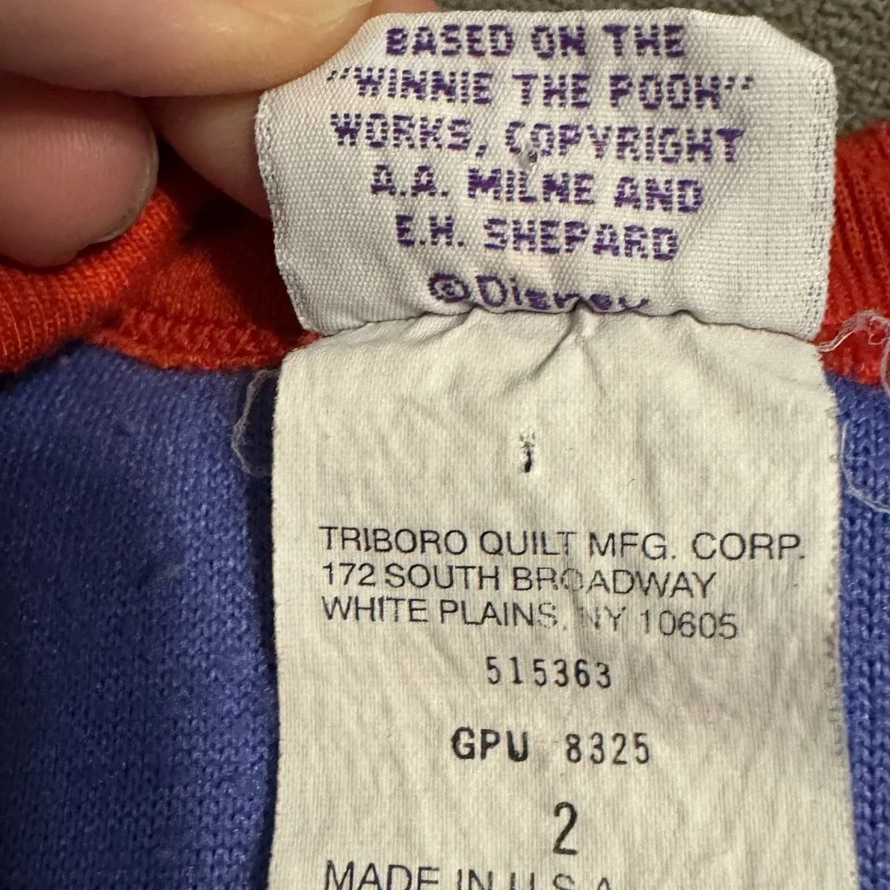 Vintage Winnie the Pooh Toddler Sz 2 Fleece One Piece Pajamas Read‎ Desc.